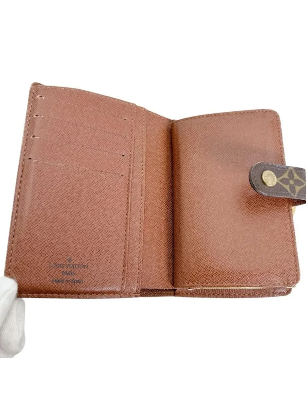 Louis Vuitton Monogram Kiss Lock Wallet with Card Pocket Porte Monet Biet
